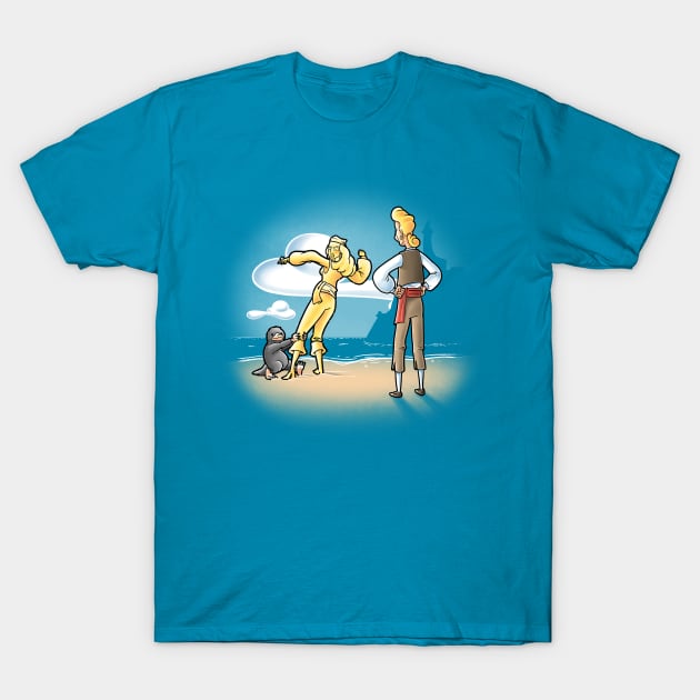 Golden T-Shirt by Cromanart